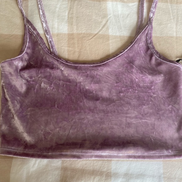 Style angeles purple velvet crop top - Picture 2 of 3